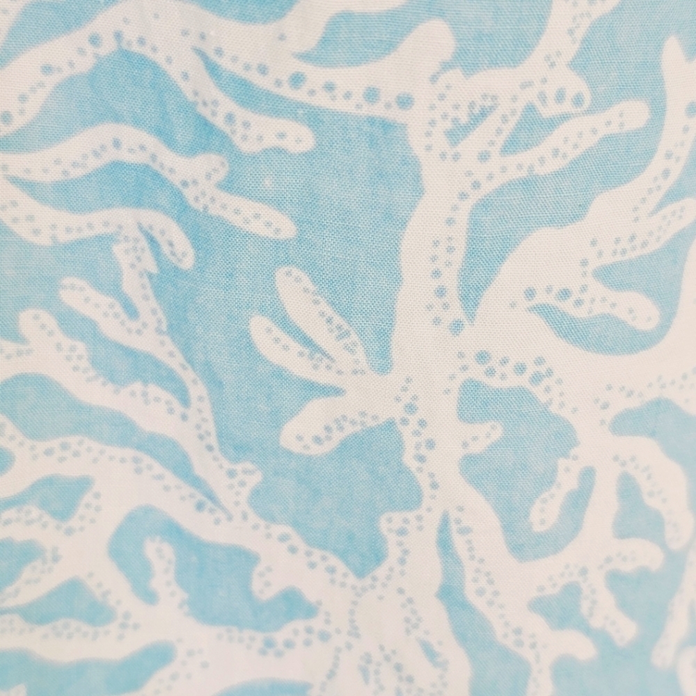 TALBOTS Coastal Coral Reef Button Down Shirt Blue White Size S - Picture 14 of 15